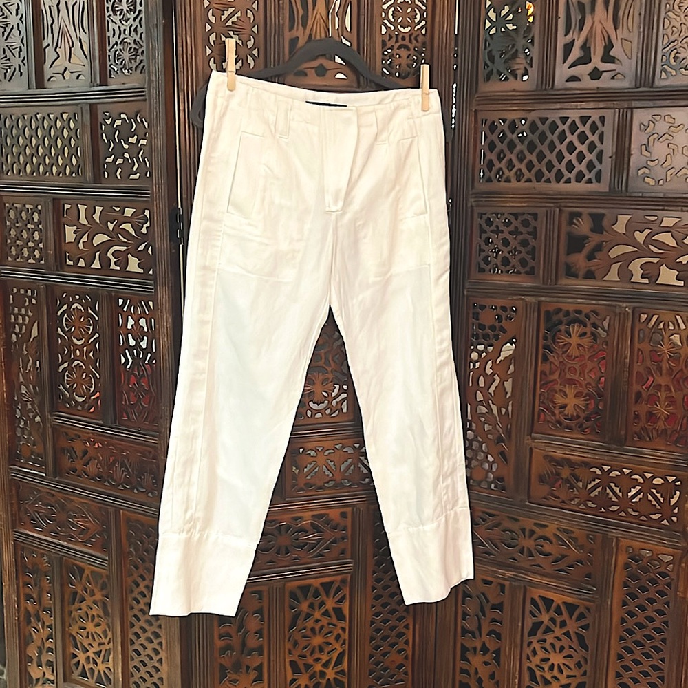 Zara white trousers